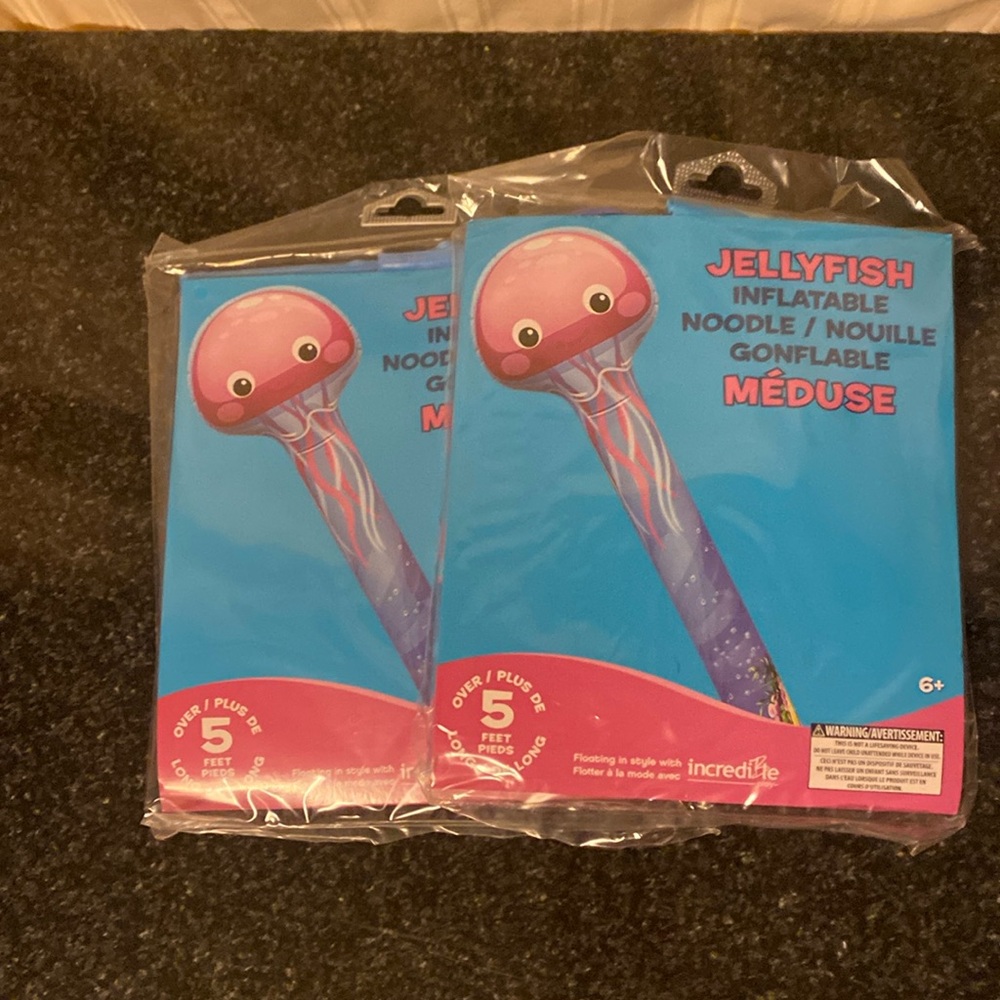 NEW! Two Jellyfish Inflatable Pool Noodles